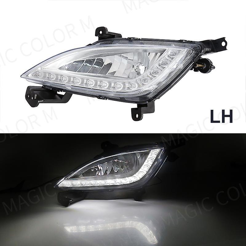 Muggyz For Hyundai Elantra Gt I30 2012 2013 2014 2015 2016 Drl Fog Covers Daytime Running Lights Car Front Bumper Fog Lamp Assembly 12v Without Fog...