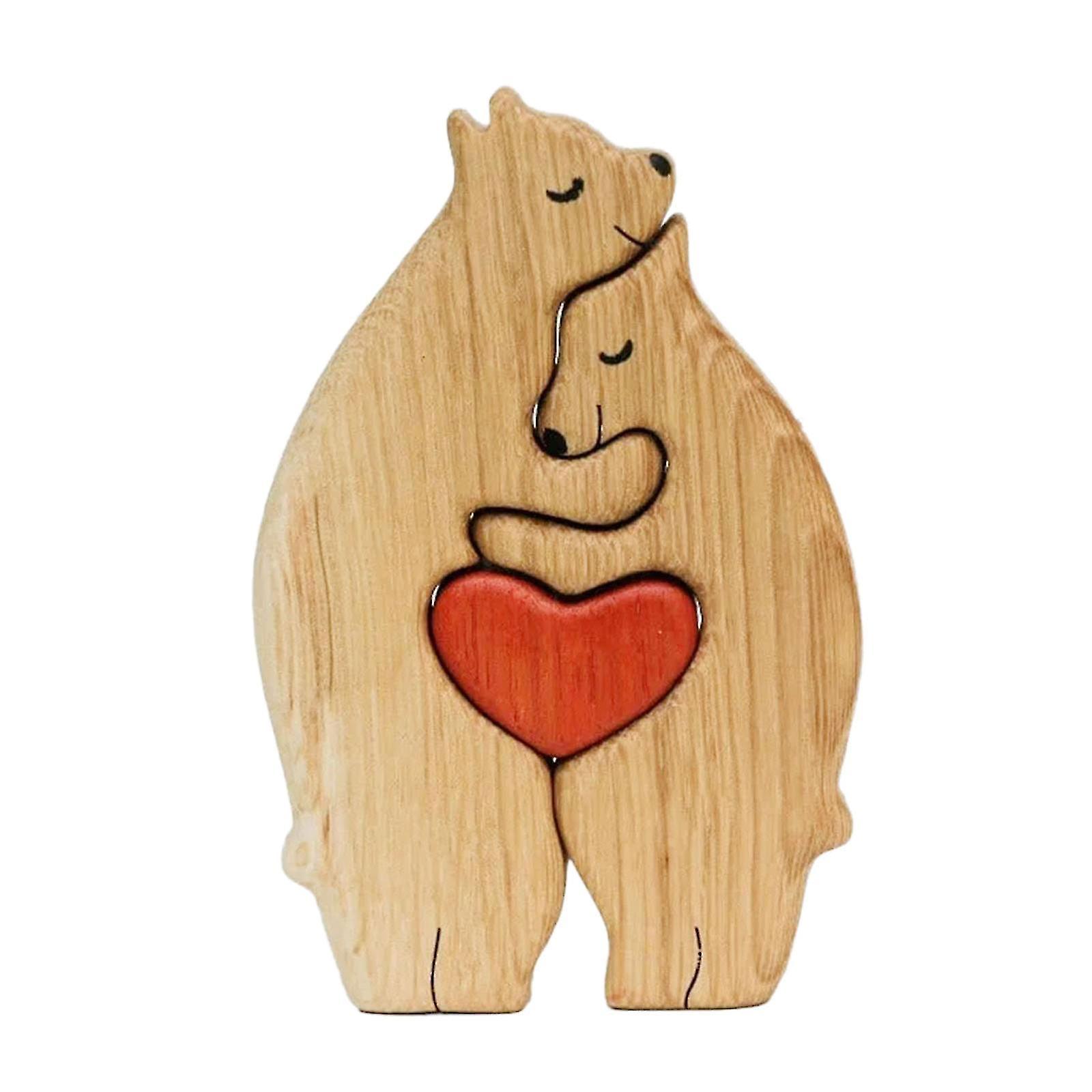 Wooden Bears Family Puzzle Gift For Family Personalized Bear Family Wooden Art Puzzle, Gift For Family - Jxlgv