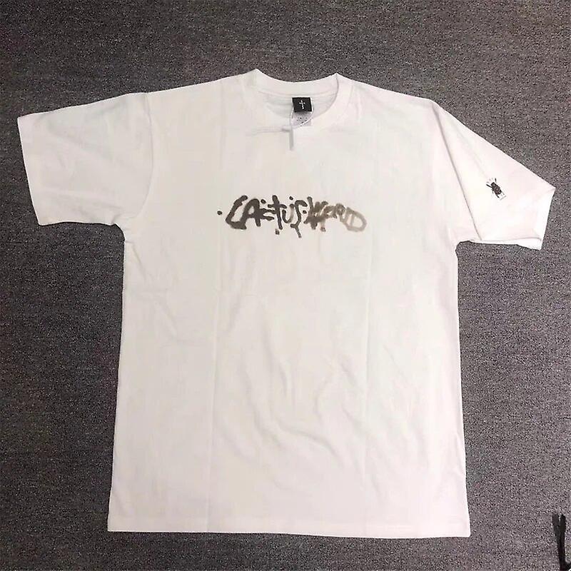 Dlelv Trendy Travis Scott Peripheral Tour Men's And Women's Summer Leisure Pure Cotton Short Sleeve T-shirt 1 L