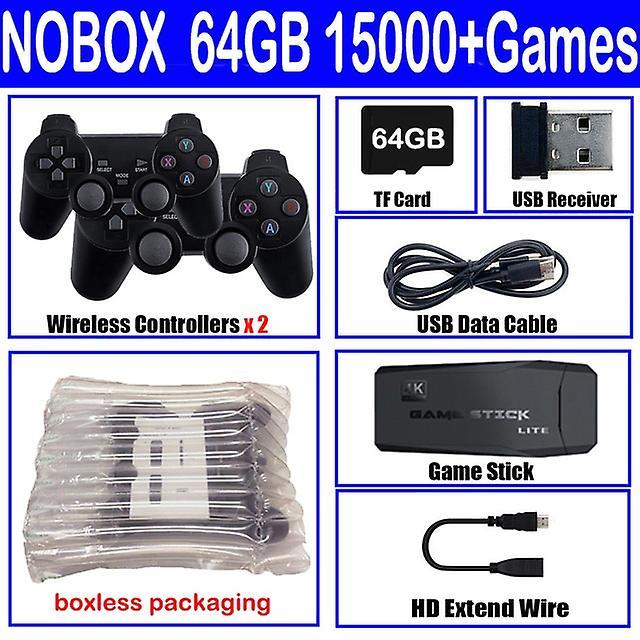 Game Console Accessories Video Game Console 64g Built-in 15000 Games Retro Handheld Game Console Wireless Controller Game Stick For Children Xmas G...