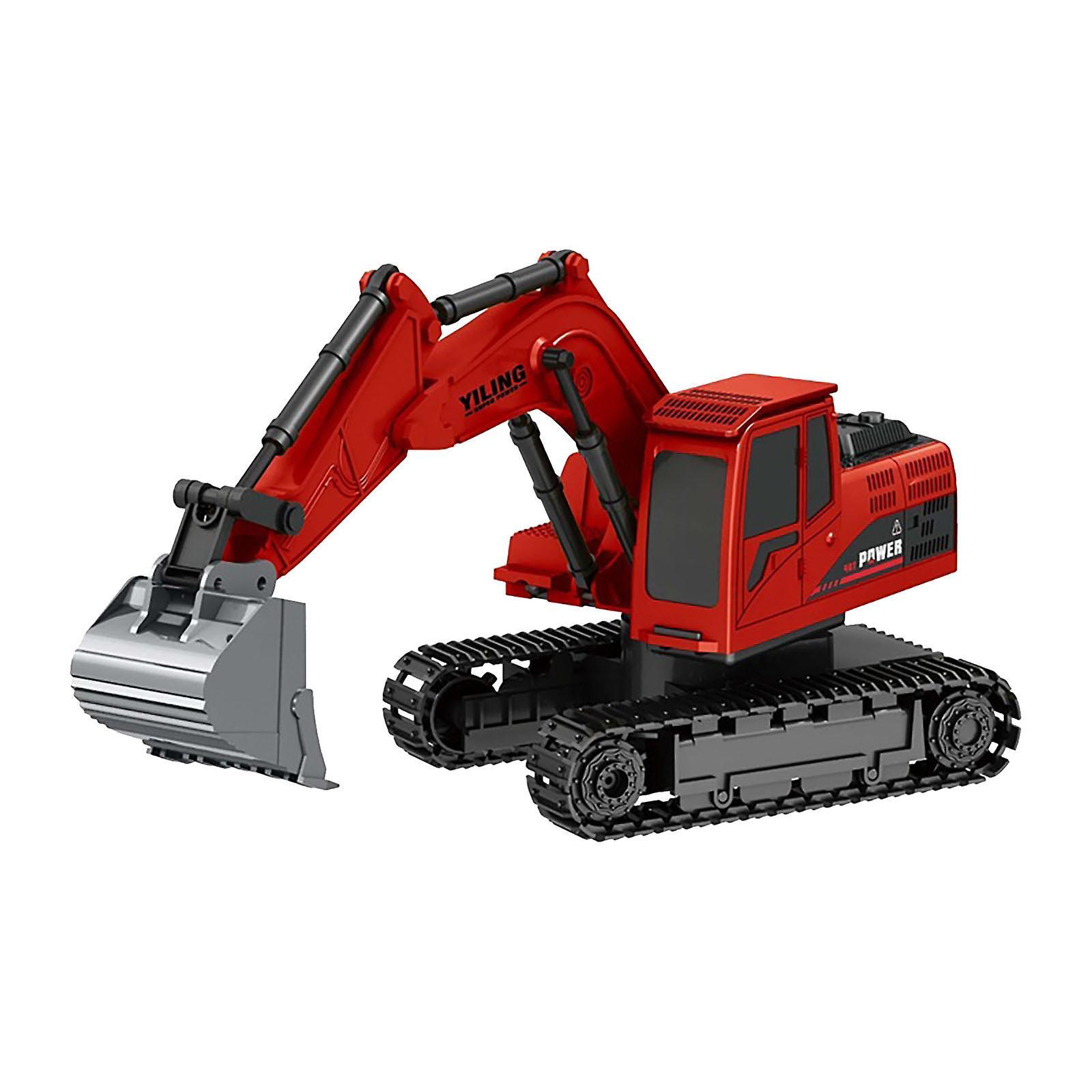 Flye 2.4Ghz 6 Channel 1:24 RC Excavator Toy RC Engineering Car Alloy And Plastic Excavator RTR Trucks 241253 Red