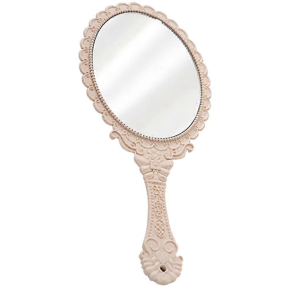 Cosmetic Mirror Vintage Hand Mirror Hand Mirror with Handle Travel Mirror Makeup Mirror (Oval)