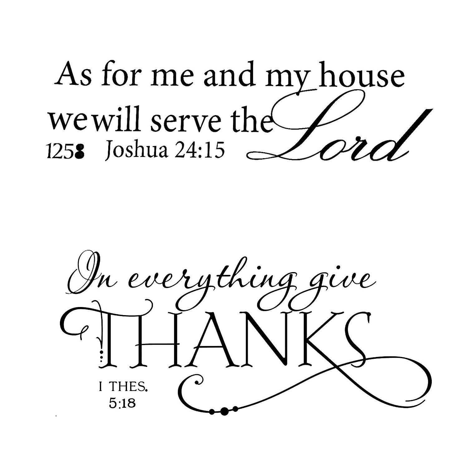 Viewleaf As For Me And My House Serve The Lord Wall Decal Pvc Sticker Christian & I Thes In 5:18 Bible Thank