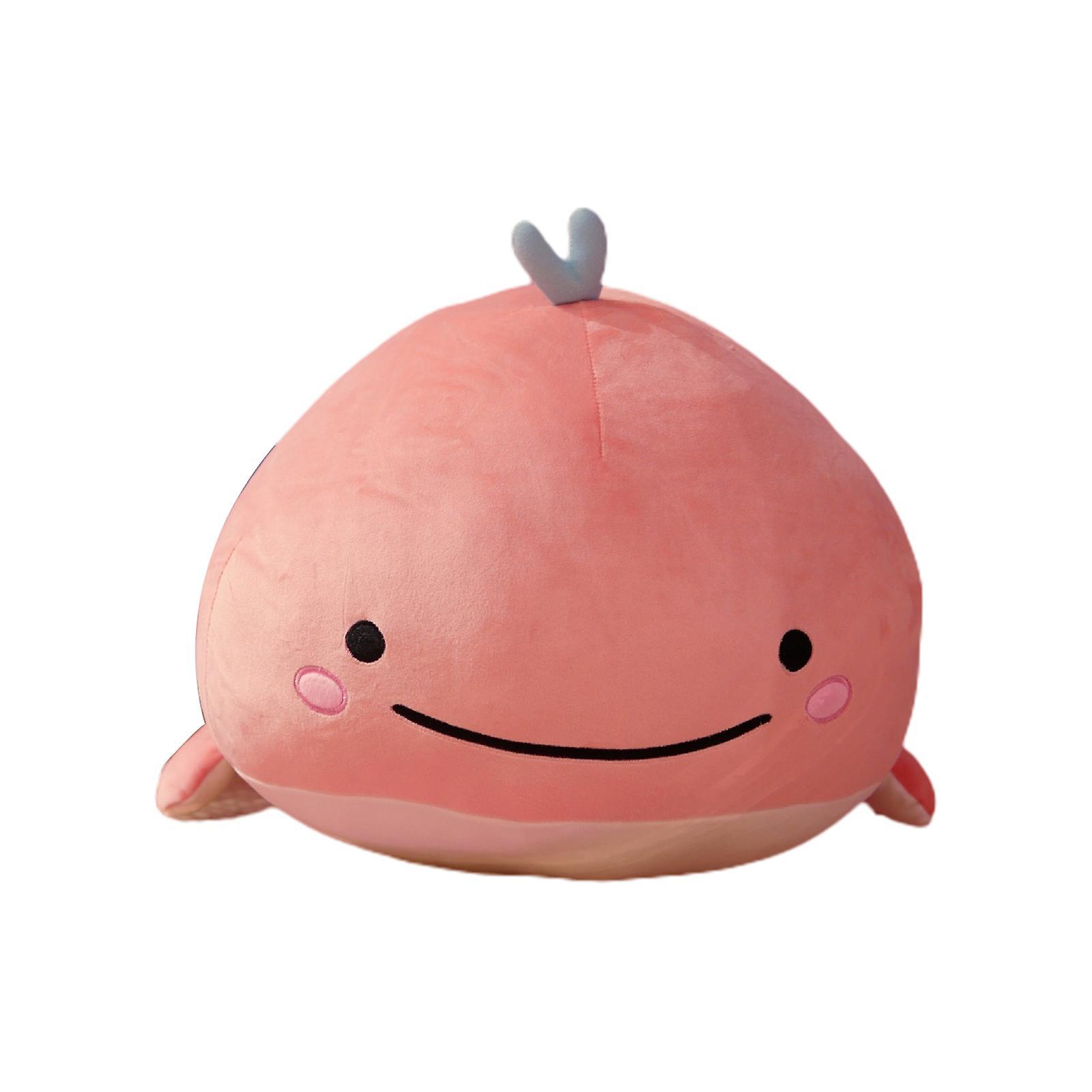 ohfruit 15/25/40cm Whale Plush Toy Lovely Sofa Ornament Soft Sleeping Accompany Plushies Stuffed Sea Life Pink L