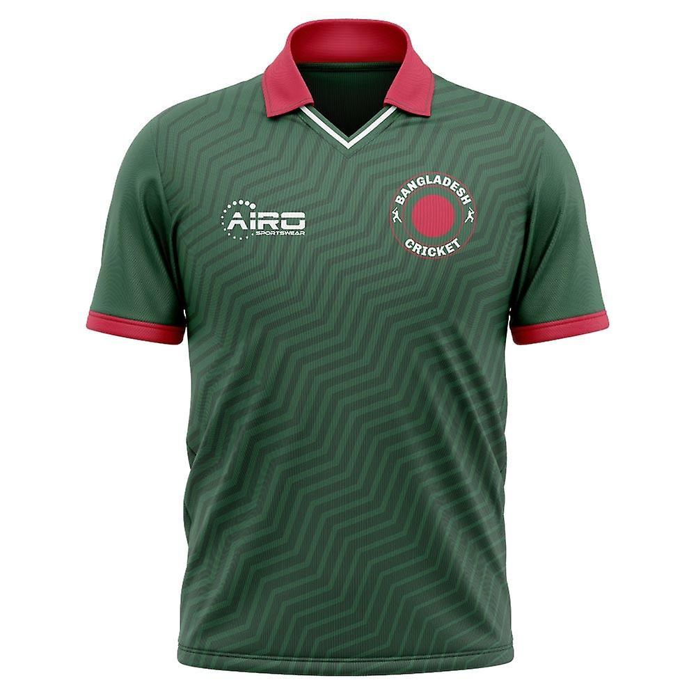 Airo Sportswear 2023-2024 Bangladesh Cricket Concept Shirt - Adult Long Sleeve Green XXL 50-52 inch Chest (124/136cm)