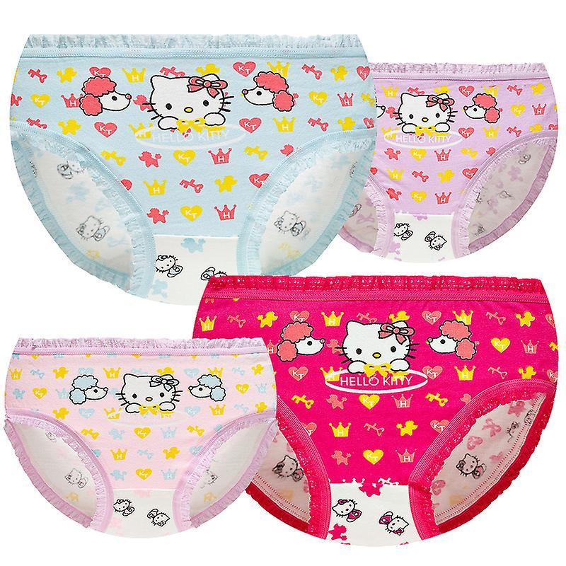 Aionyaaa Hello Kitty Sanrio Cartoon Plushie Children Underwear Baby Briefs Cute Student Shorts Anime Plush Plush Toys For Girls Gift number two Siz...