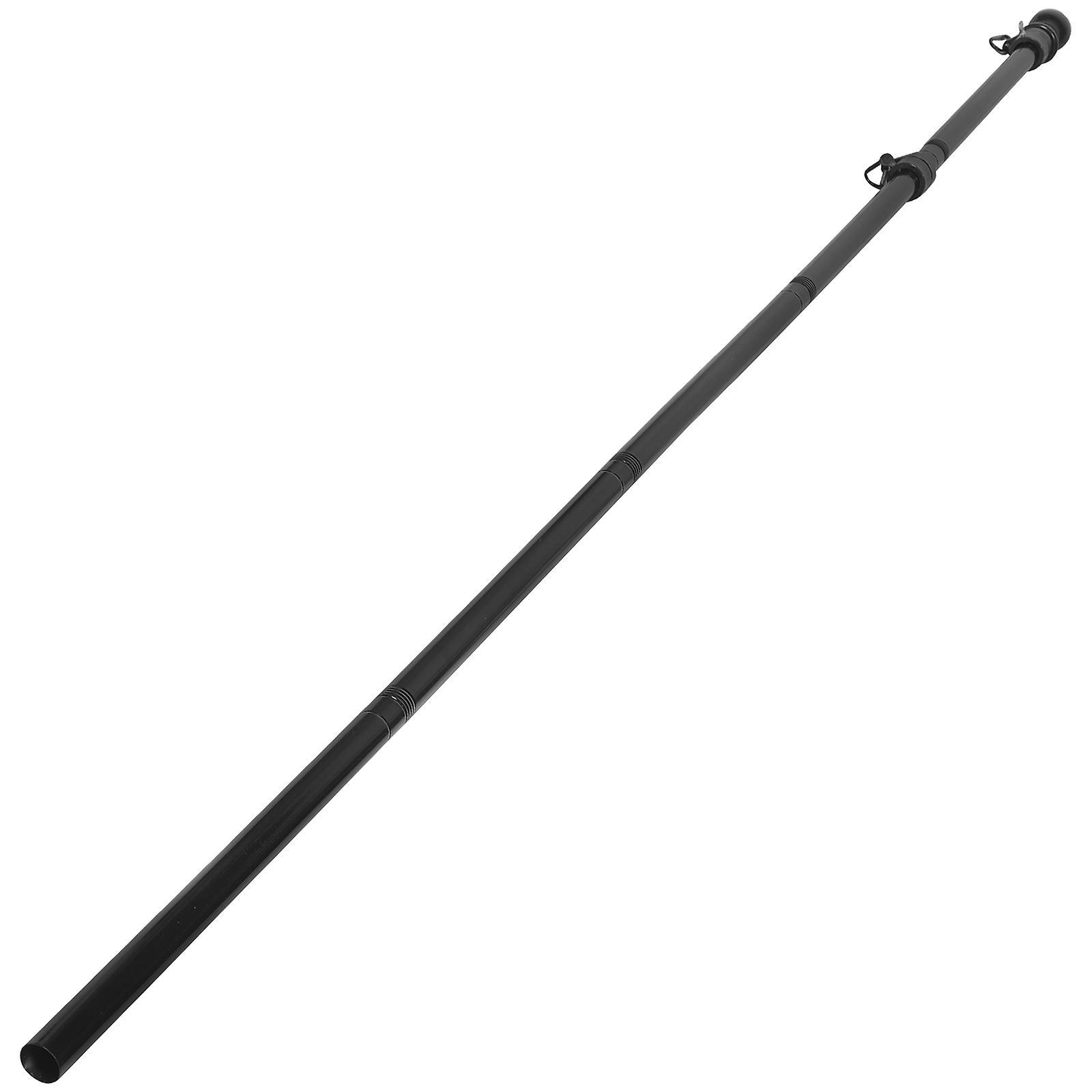 Tinksky Stainless Steel Flagpole Outdoor Rotation Flag Pole Professional Rotation Flag Pole Black 180x2cm