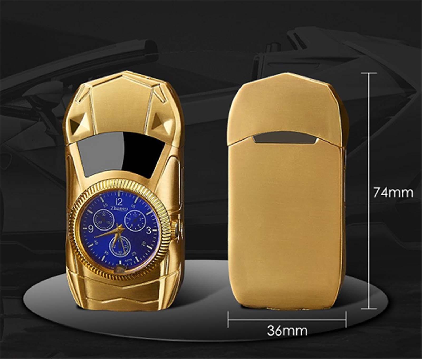 Baodan Sports Car Metal Windproof Watch LighterButane Torch Flame Refillable Butane Windproof Lighter For Outdoor, Camping, Gift (Butane Not Includ...