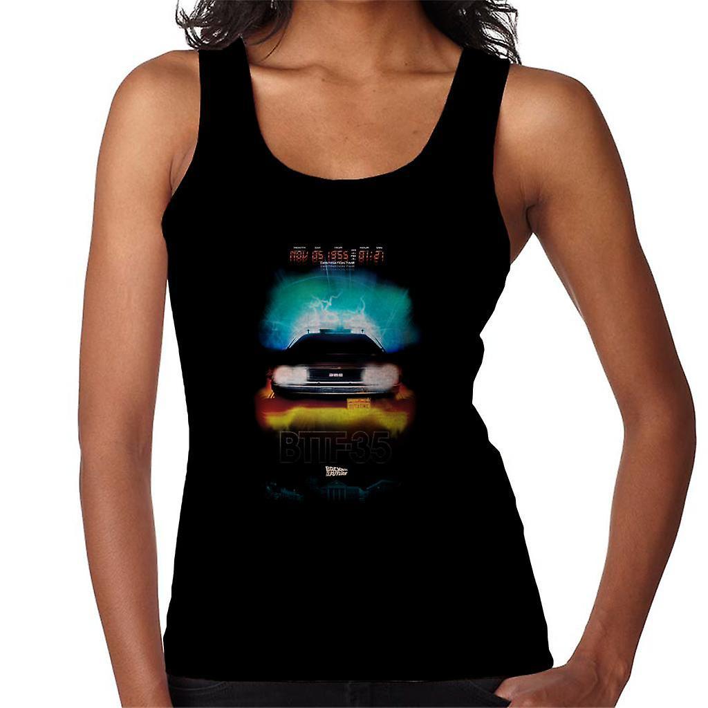 Back to the Future Delorean Headlights Design Women's Vest Black X-Large