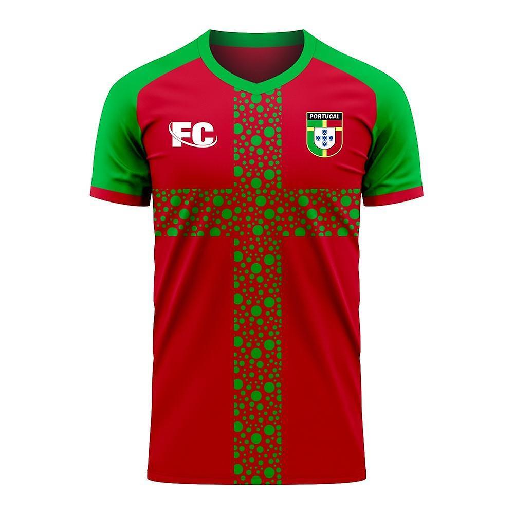 Portugal 2020-2021 Home Concept Football Kit (Fans Culture) - Kids Maroon SB 25-27 inch Chest (66/69cm)