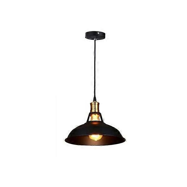 Yuheng Vintage Industrial Hanging Chandelier E27 Lamp Retro Ceiling Lights Shade for Kitchen Dining Room Living Room Bedroom Restaurant - Black