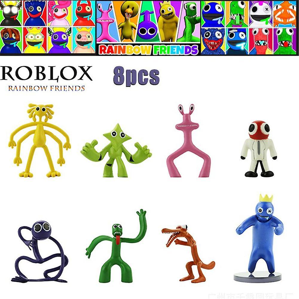 Bestdaily 8pcs Roblox Rainbow Friends Mini Figure Toys Cute Game Doll Action Figures Desk Decorations Ornaments Kids Boys Girls Gamer Gifts