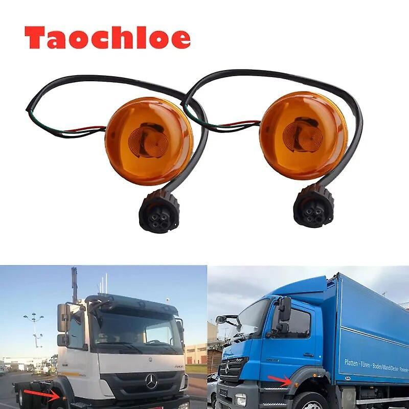 Eccpp 1Pair Wheel Brow Lights Cover For Mercedes Benz Axor Axor 2 Econic Atego For Benz truck 1829 Marker Lamp Case OEM:9418201021