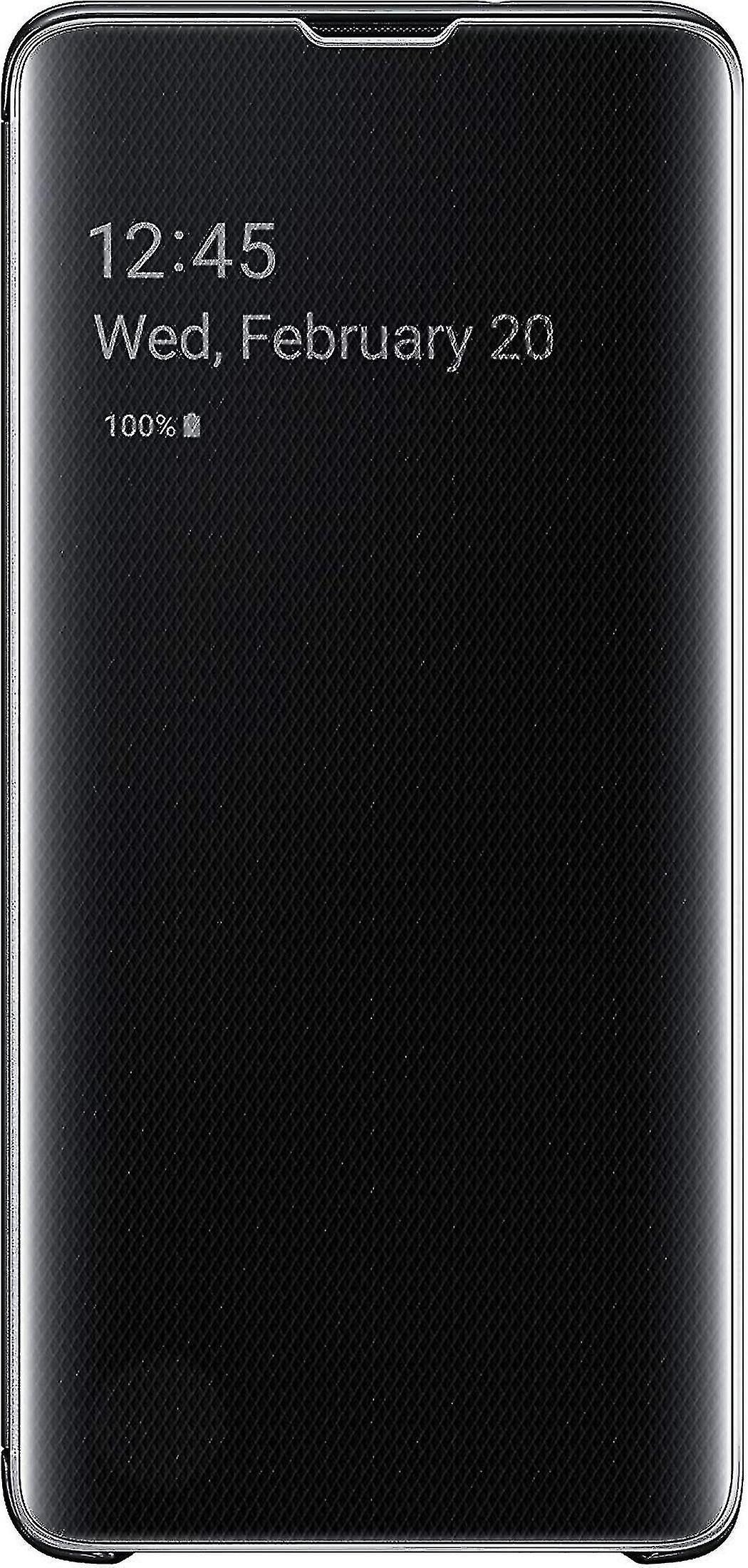 Meet For Samsung Galaxy S10 Protective Clear View Folio Cover Case - Black