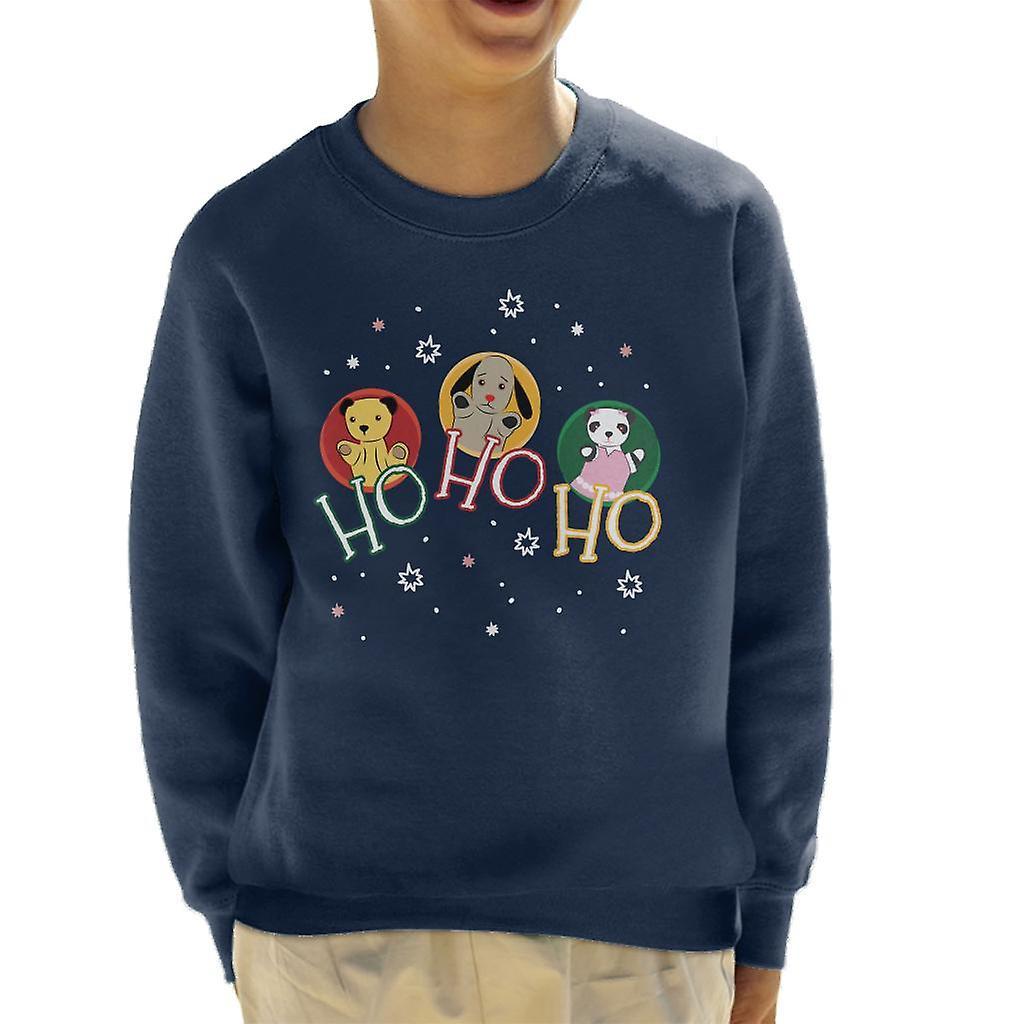 Sooty Christmas Ho Ho Ho Kid's Sweatshirt Navy Blue Small (5-6 yrs)