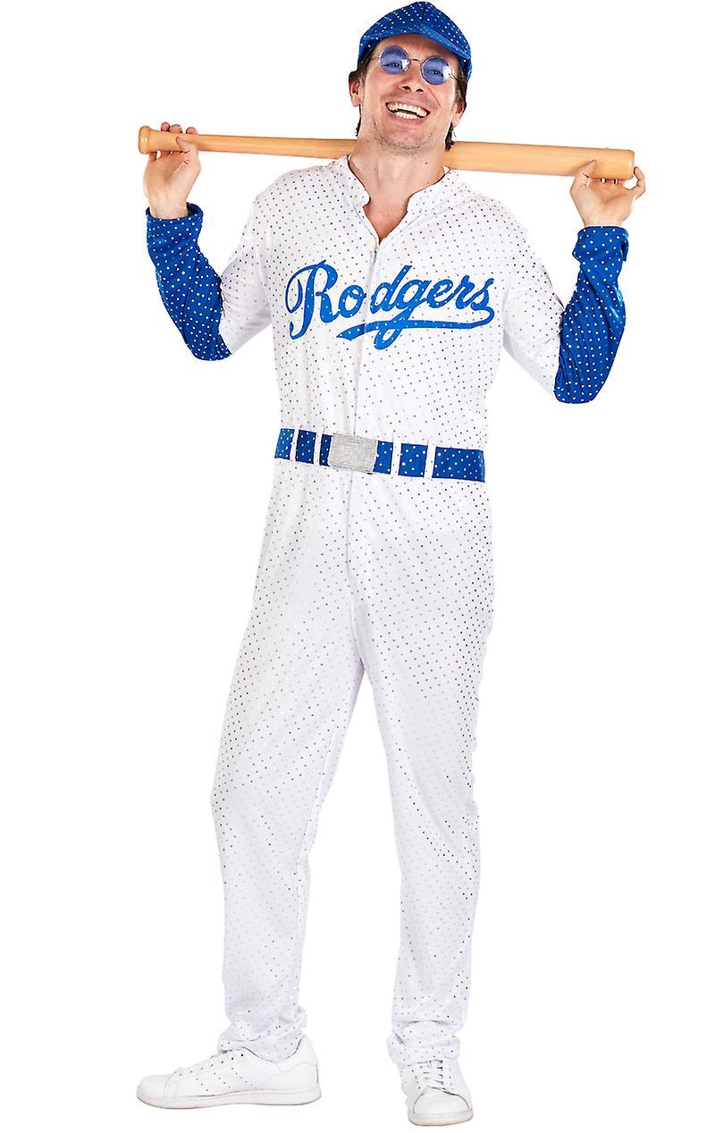 Orion Costumes Mens Baseball Star Rocket Man Pop Star Fancy Dress White Extra Large