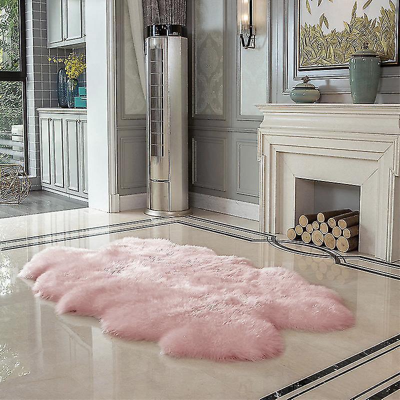 Whgirl 180x110cm Soft Fluffy Fur Non Slip Faux Sheepskin Rug