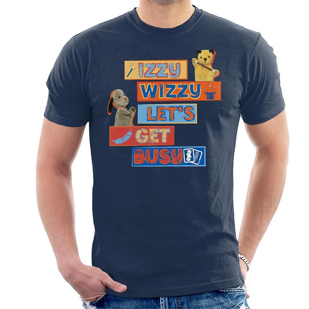 Sooty Izzy Wizzy Let's Get Busy Men's T-Shirt Navy Blue XX-Large