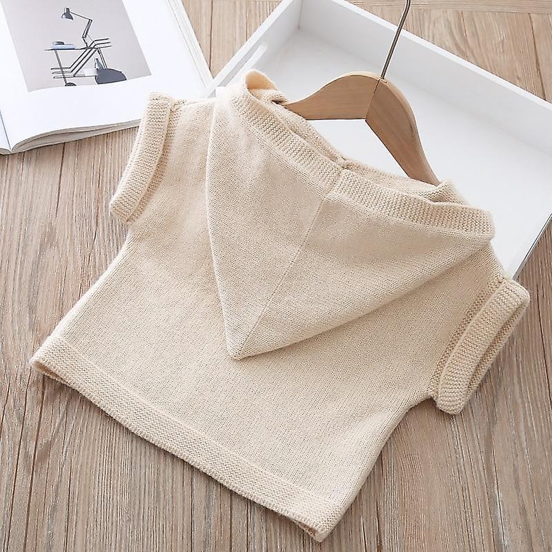 Slowmoose Newborn Infant Baby Hooded Casual Jacket / Coat With Rabbit Ear beige-200002130 4T