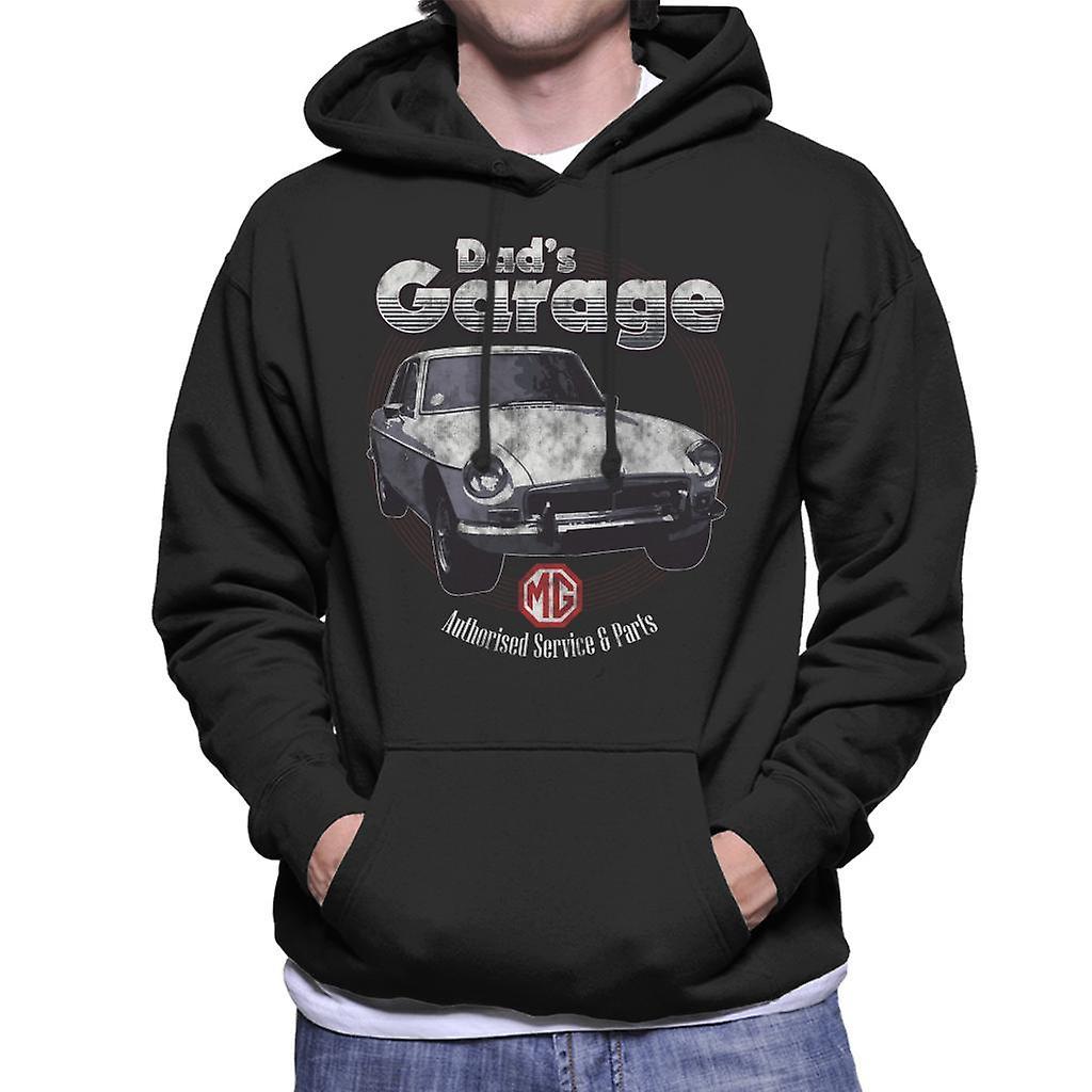 MG Dads Garage British Motor Heritage Men's Hooded Sweatshirt Black Large