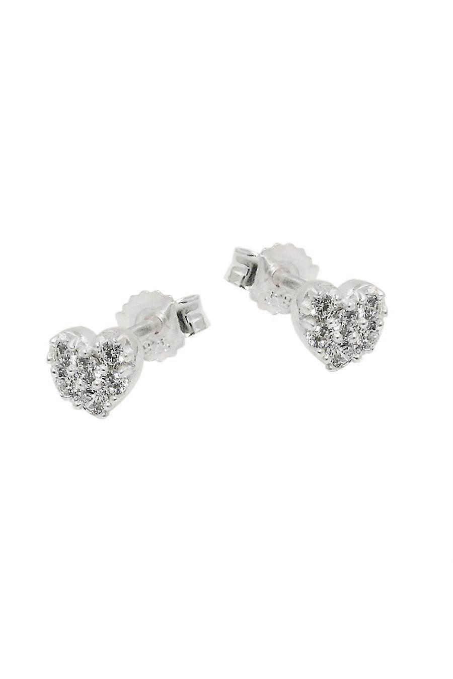 Gallay Stud Earring Heart Zirconia Silver 925 - Gl93736