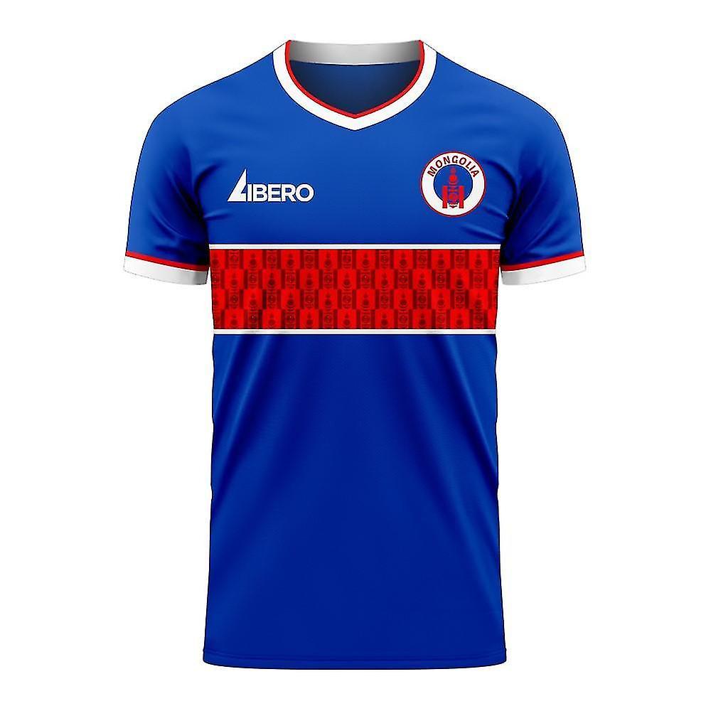 Libero Sportswear Mongolia 2024-2025 Home Concept Football Kit (Libero) - Little Boys Blue XLB 7-8yrs (122-128cm)