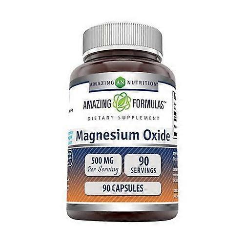 Amazing Nutrition Amazing Formulas Magnesium Oxide, 500 mg, 90 Caps (Pack of 1)