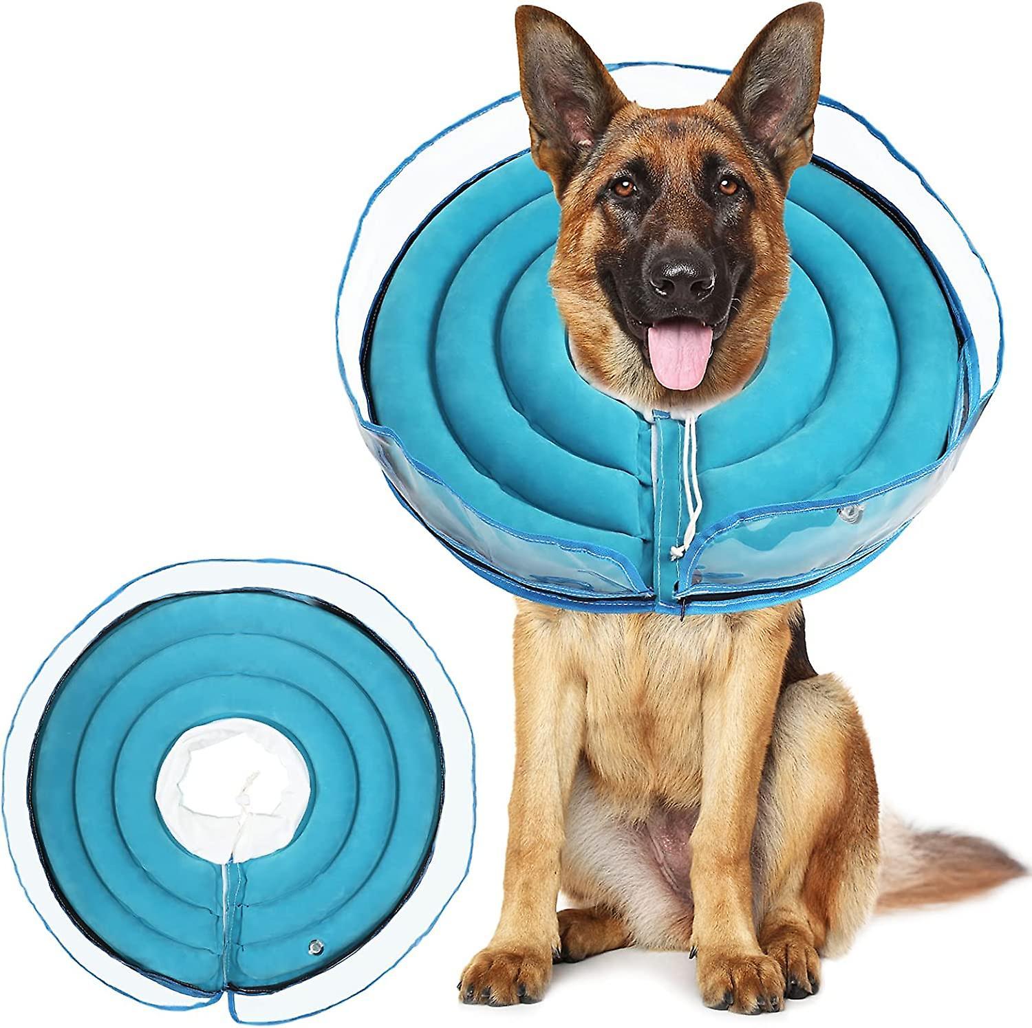 Kaise Dog Cone Collar Inflatable, Dog Recovery Collar After Surgery, Soft Dog Cones For Medium XL