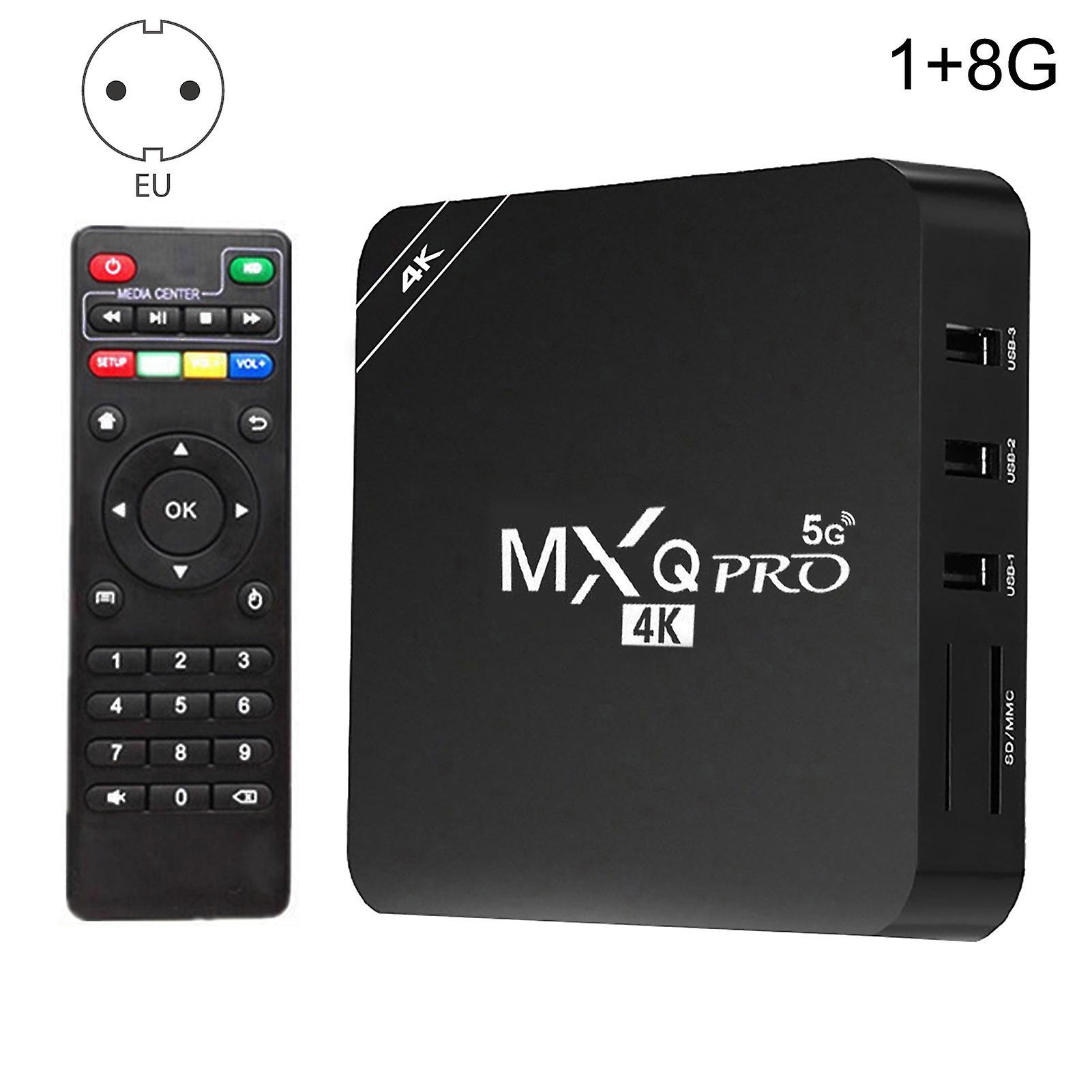 Hiborth MX9-5G 4K High Clarity 2.4GHz WiFi Media Player TV Set Top Box EU/UK/US Plug EU Plug,1+8g