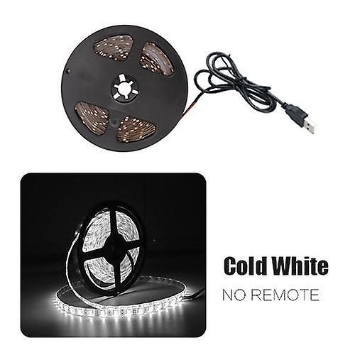 GreenZech Usb led strip flexible lamp smd 2835 desk decor screen tv background lighting Cold white 4m