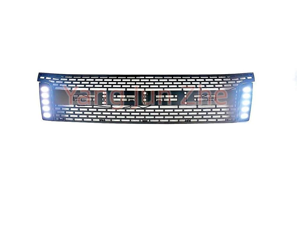 Jimonzi Honeycomb Grille Front Bumper Mask Mesh LED Racing Grills Upper Grid For Ford ranger 2011 2012 2013 2014 2015 Car Accessories with LED