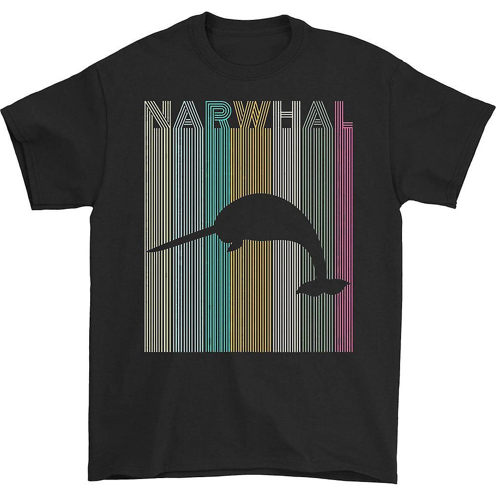 HISHARK Narwhal retro t-shirt black L