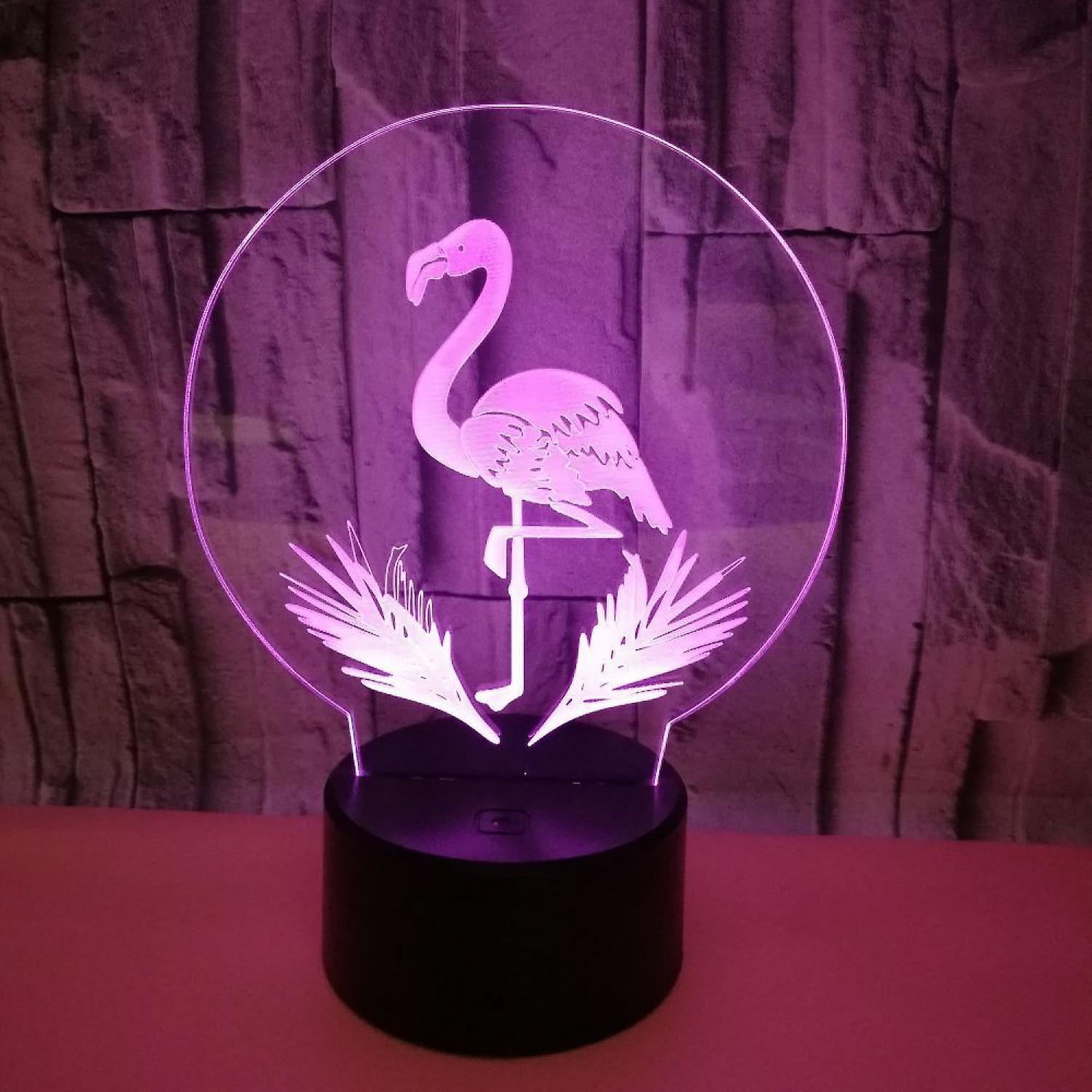 Xihama Justup 3d Flamingo Night Light 16 Colors Changing Usb Power Remote Control Touch Switch Decor Lamp Optical Illusion Lamp Led Table Desk Lamp...