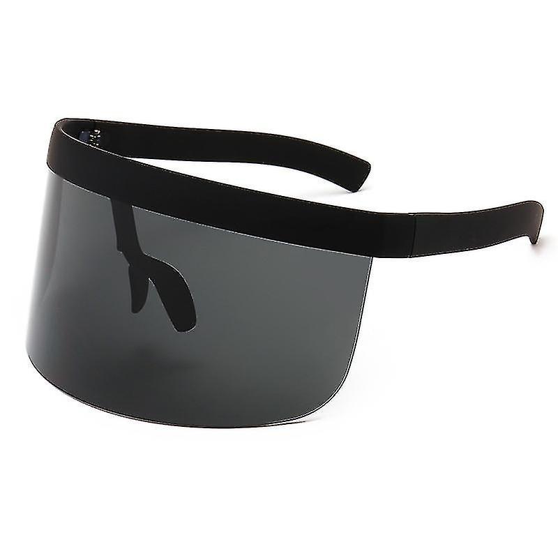 Jessup Sun Glasses Half Face Shield Guard Protector Oversized Exaggerated Visor Wrap Black