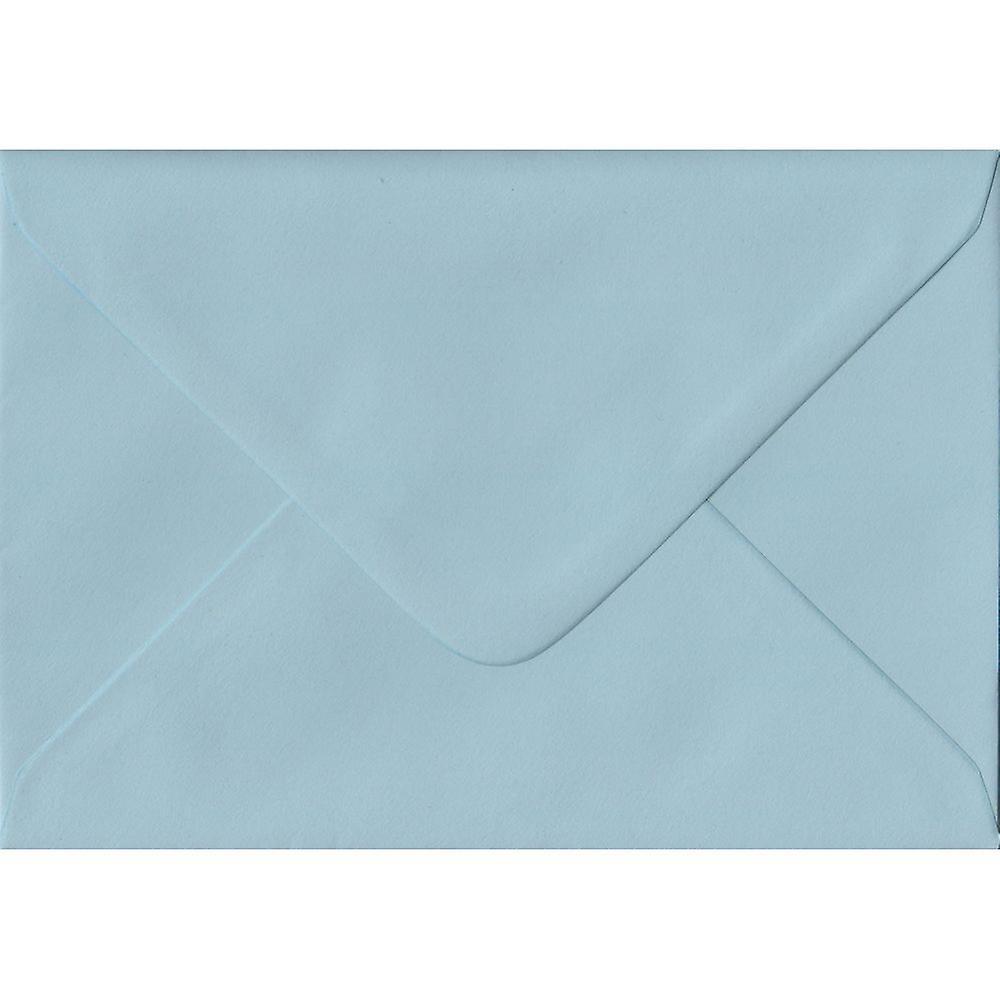 ColorSono Baby Blue Gummed Greeting Card Coloured Blue Envelopes. 100gsm FSC Sustainable Paper. 125mm x 175mm. Banker Style Envelope. 50