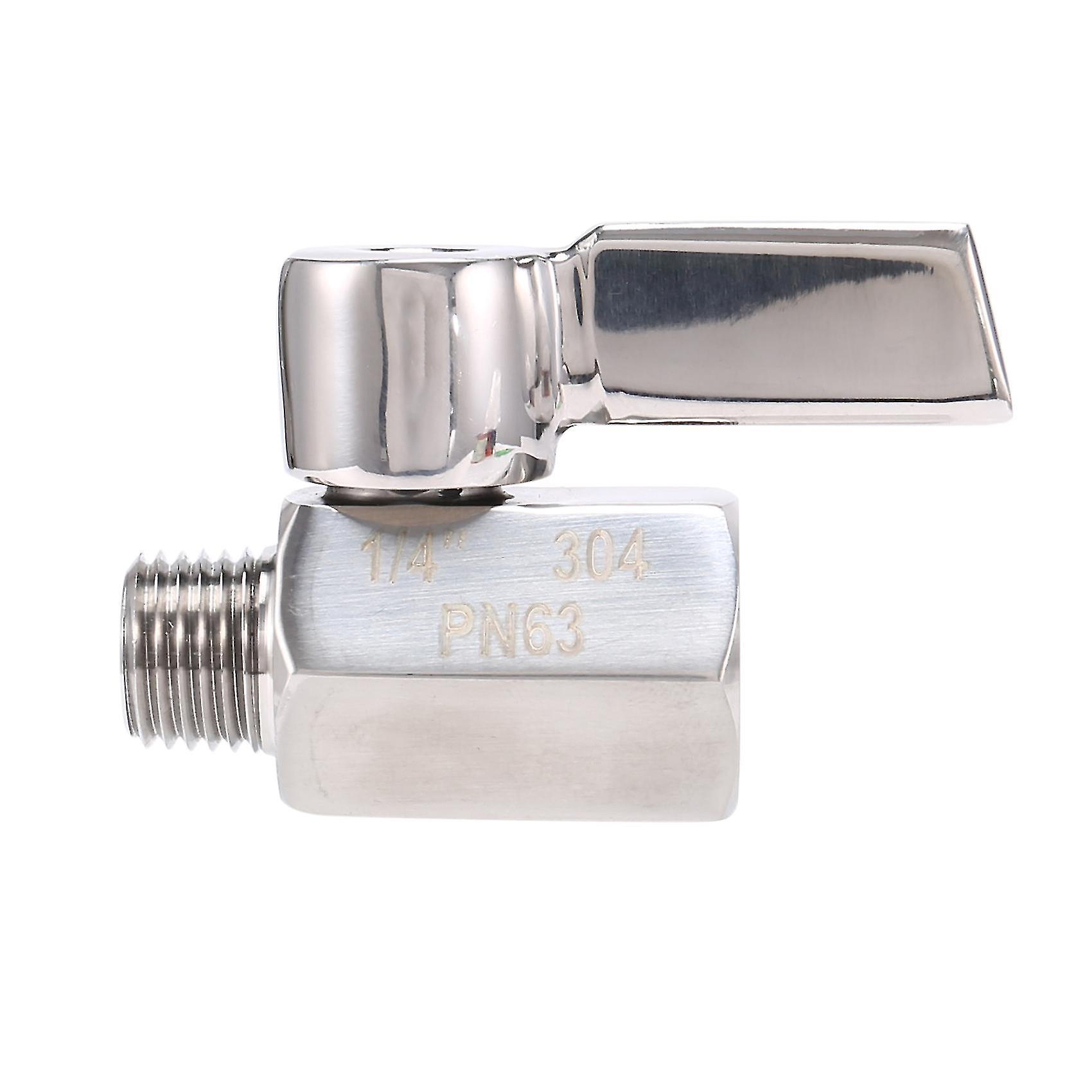 1/4inch 304 Stainless Steel Mini Ball Valve,female Npt X Male Npt Thread, Shut-off Valve - Jnnjv