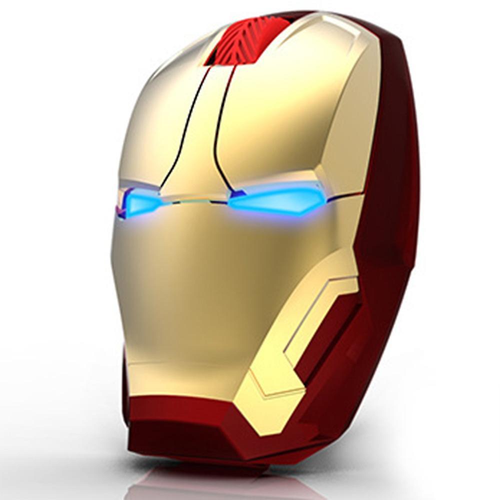 Varychmoo Novelty Iron Man Wireless Gaming Mouse Optical Mice Gold