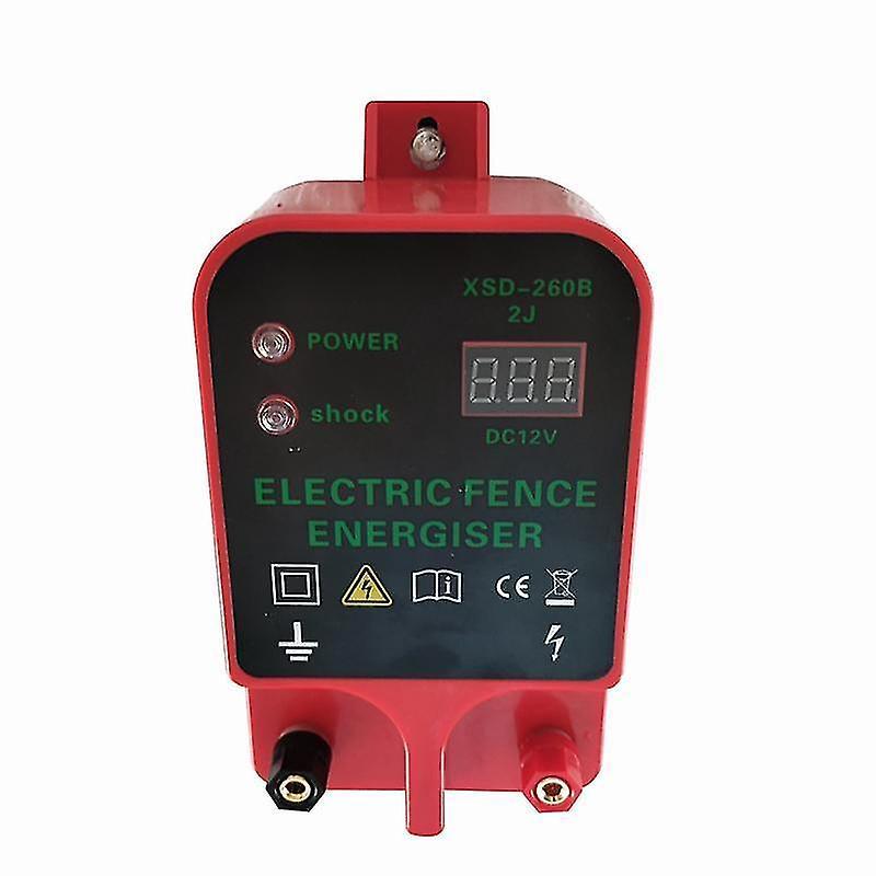 POTATO 10km Electric Fence Livestock High Voltage Pulse Controller Alarm Waterproof Lcd Voltage Display(eu