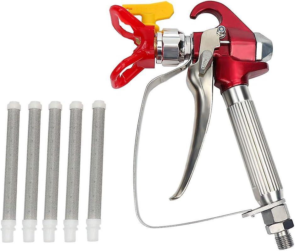 Xpba Xs-818 High Pressure Airless Spray Gun + Seat Nozzle + 5 X Airless Spray Gun Fil *-1