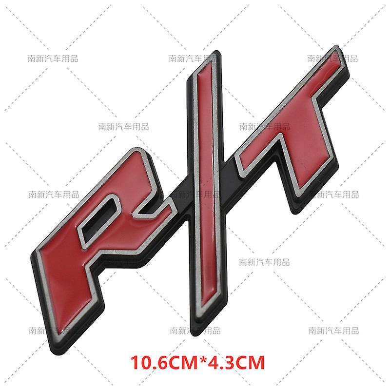 Bicaco Metal R/t  Rt  Logo Emblem Badge Car Front Grille Stickers For Dodge Journey Charger Challenger Caliber Nitro Ram Car Styling T-03