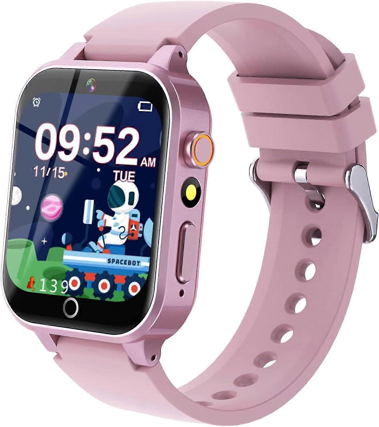 Heyone Kids Smart watch HD Touchscreen Camera 26 Games Music Player Video Alarm Step Counter,Boys Girls Toys Birthday Gifts for 4-12 Years Old(Rose...