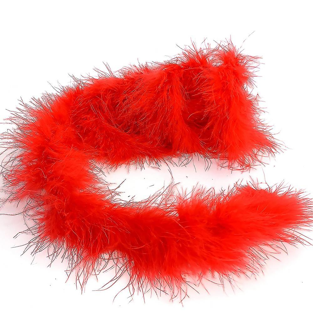 littlecraftybugs 2m Red Marabou Feather Trim for Crafts