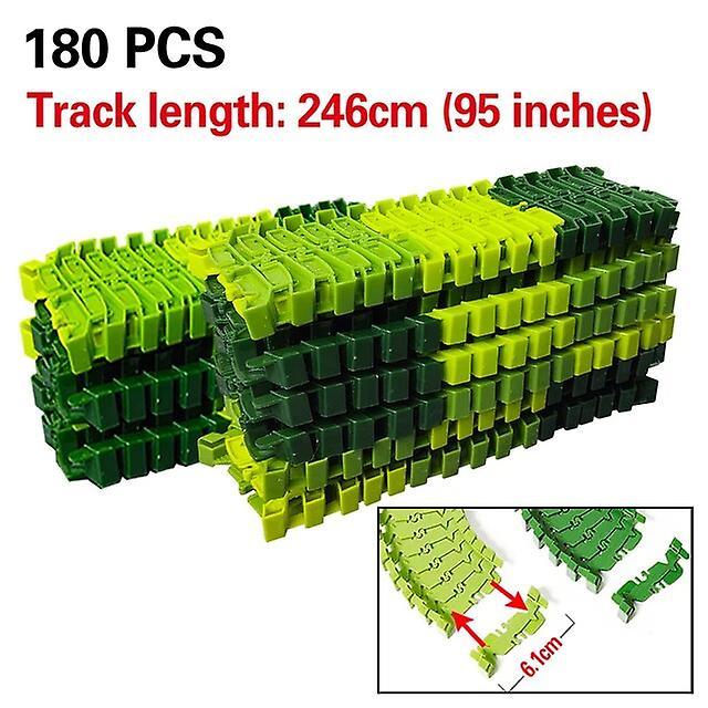 Dinosaur Toys-magical Train Track Racing Toy Bend Flexible Race Track Flash Light Car Educational Toys For Kids Gift Toy Cars Only Track 180PCS