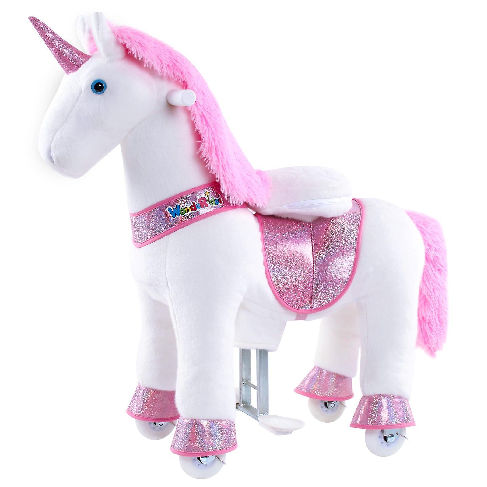 PonyCycle WondeRides Ride-on Toy Size 3 for Age 3-5 Pink Unicorn