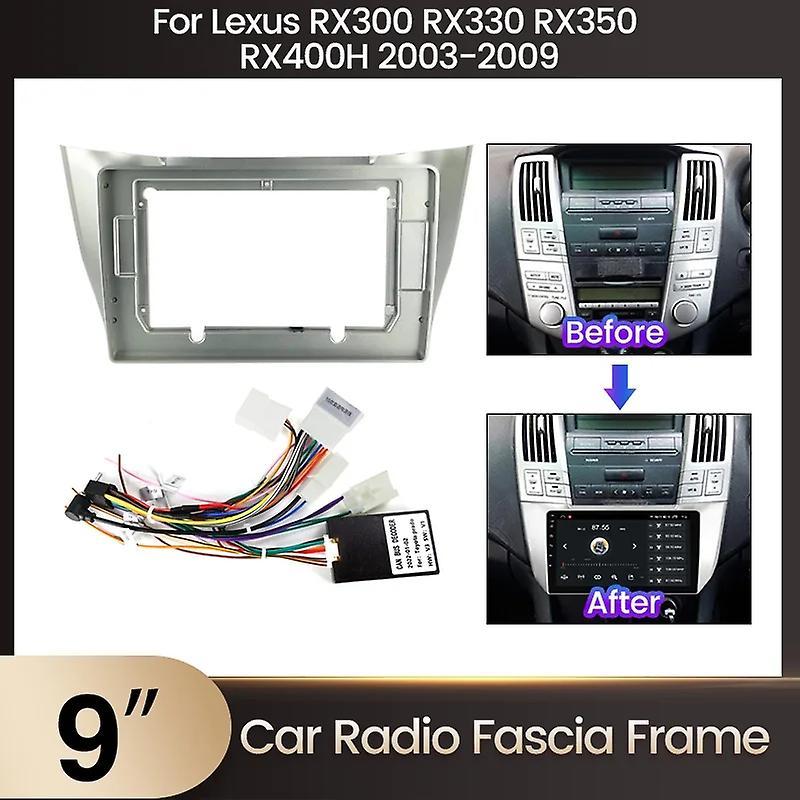 JIULUNET Car Radio Dashboard Frame For Lexus RX-300 2003 - 2009 Car Video Panel Frame Power Cord CANBUS