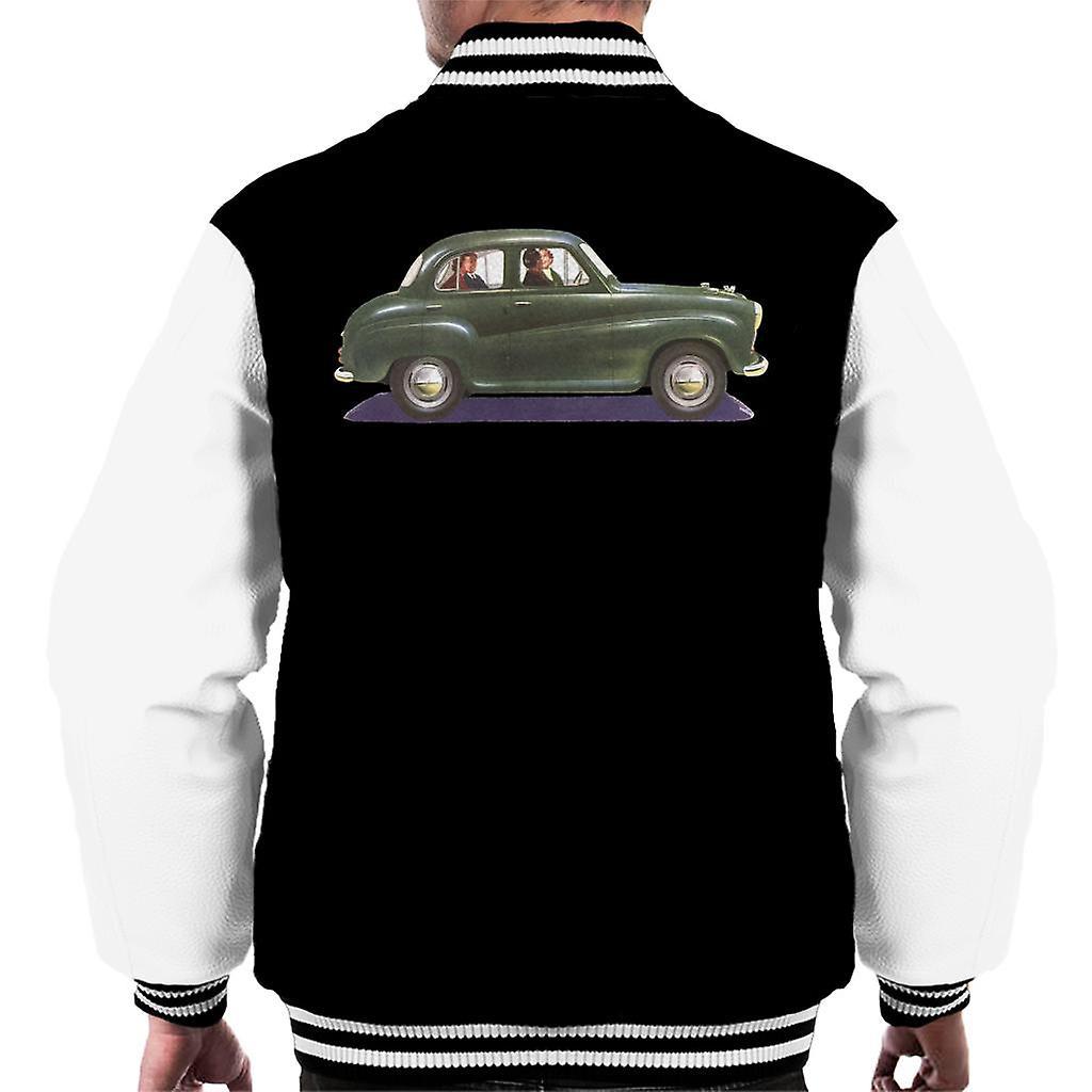 Austin A35 Green British Motor Heritage Men's Varsity Jacket Black/White XX-Large