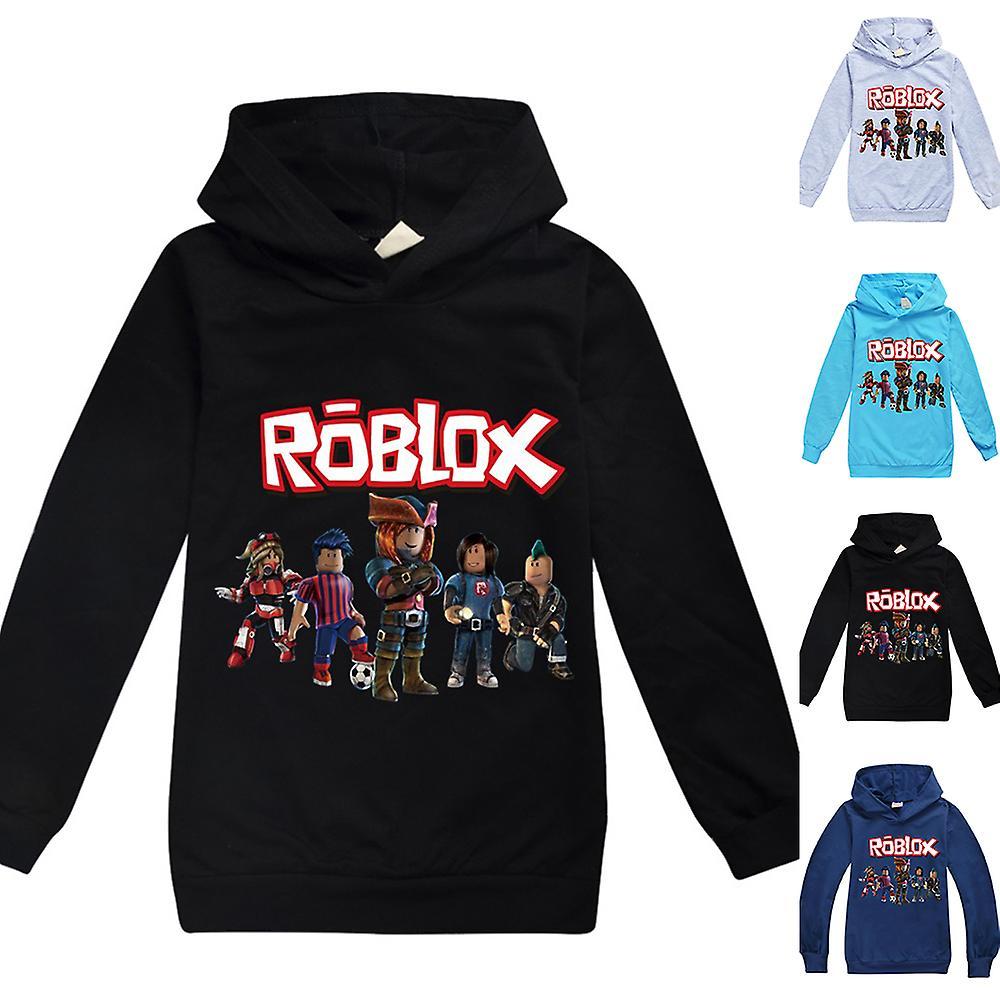 Mylight Roblox Graphic Print Kids Boys Casual Hooded Sweatshirt Loose Long Sleeve Hoodies Pullover Tops Black 11-12 Years