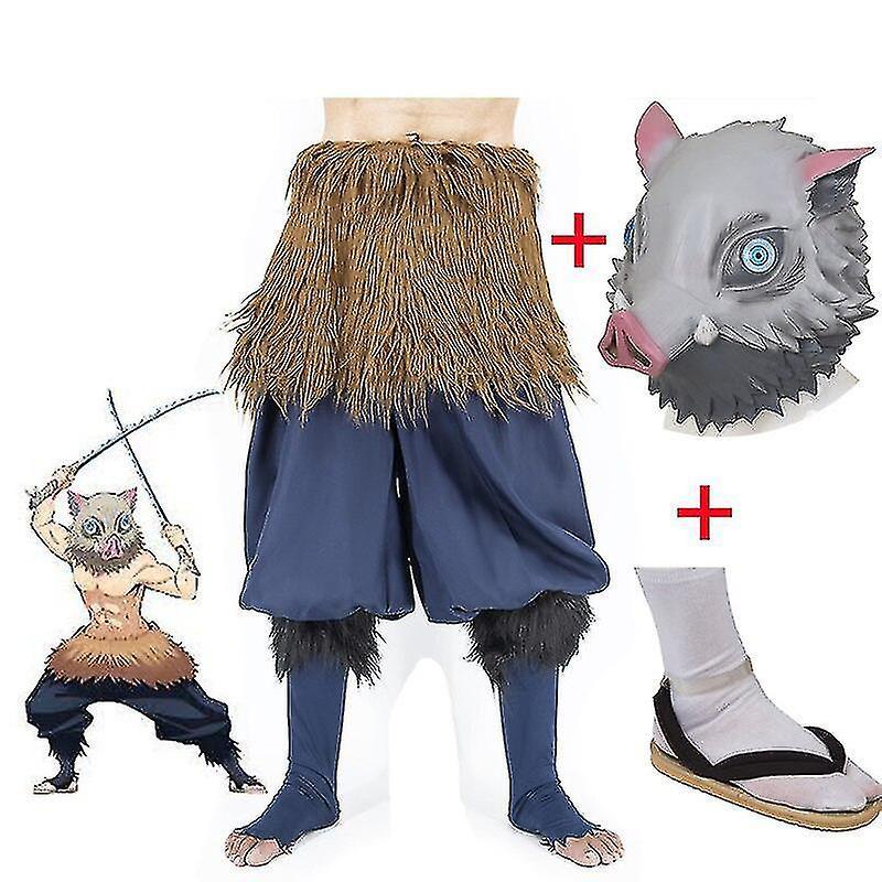 Mlsilm Anime Demon Slayer Kimetsu No Yaiba Hashibira Inosuke   Costume Halloween Costumes For Men Women Set 1 S