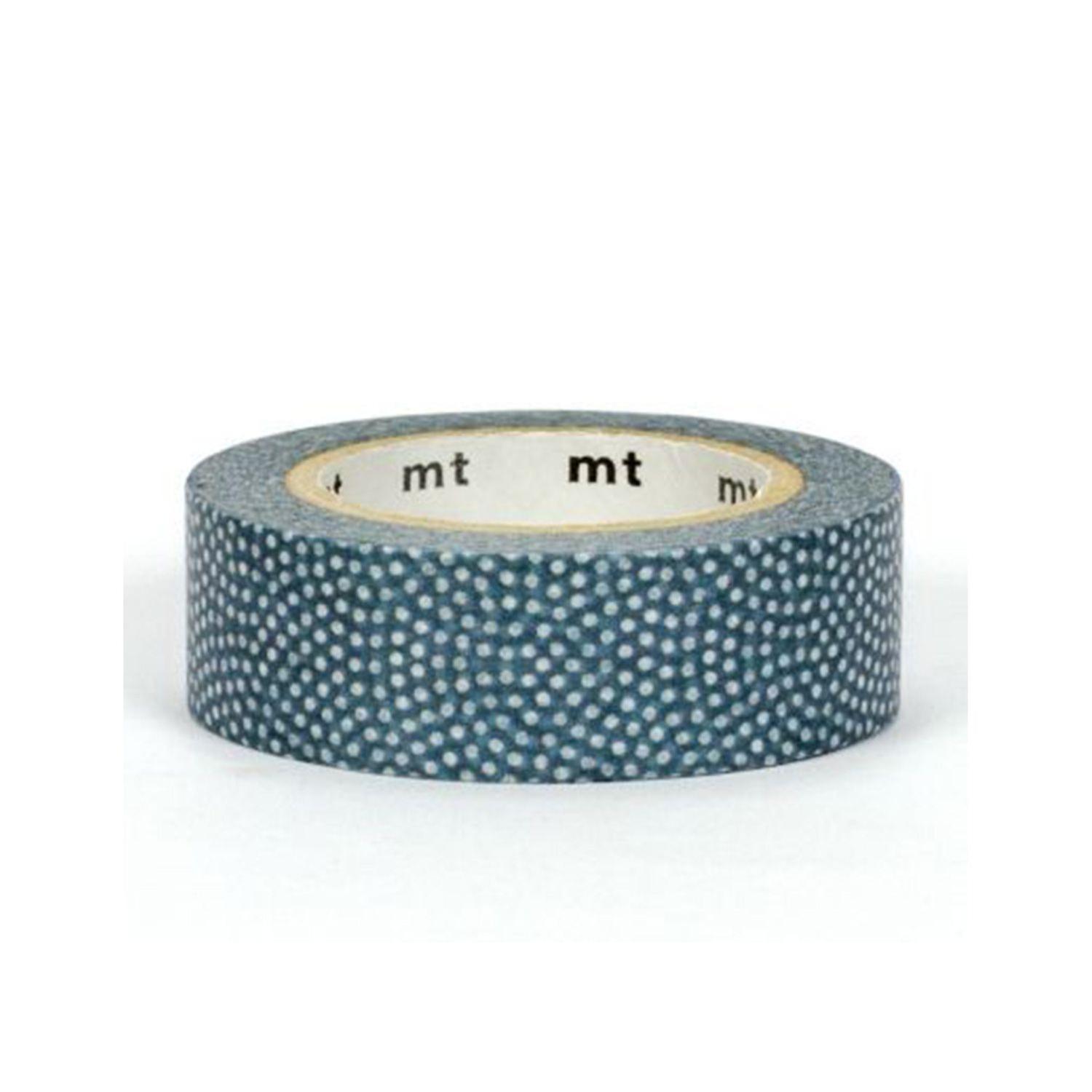 Masking tape dots - Grey blue - 1,5 cm x 7 m