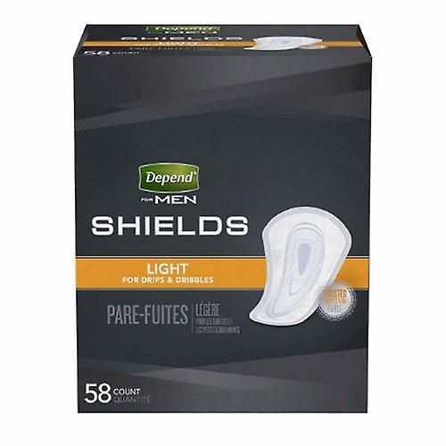 Kimberly Clark Bladder Control Pad Depend Guards for Men Light Absorbency Absorb-Loc Core One Size Fits Most Adul, Pack Of 58 (Pack of 1)